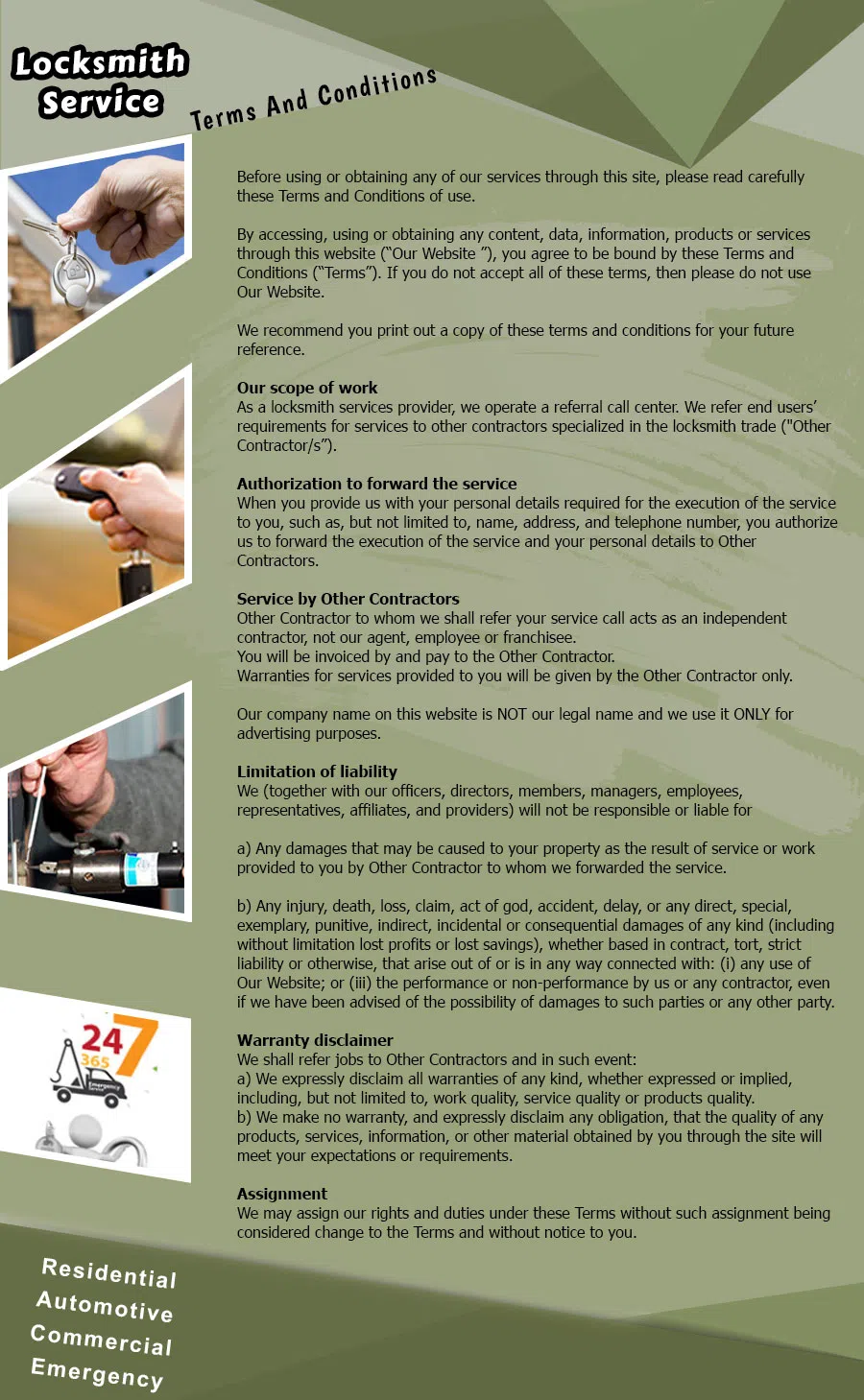 Woodbridge Lock And Locksmith, Woodbridge, VA 703-663-7323 - terms-ls